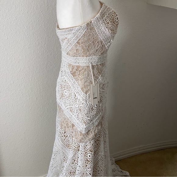 LIPOSA Bohemian Wedding Dress Sweetheart Mermaid Lace Bridal Gown - Picture 17 of 17